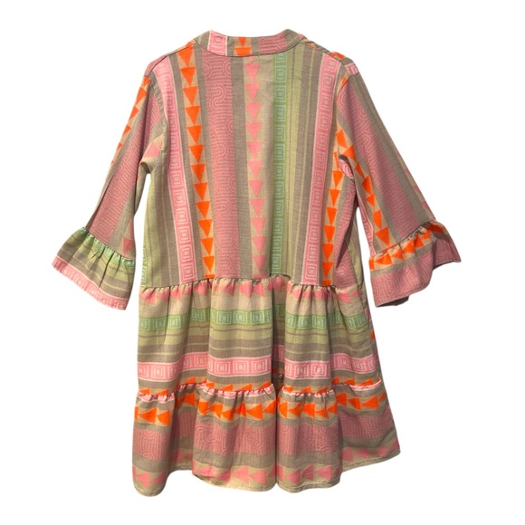Luisa Perla aztec boho tunic dress size large - Picture 2 of 4